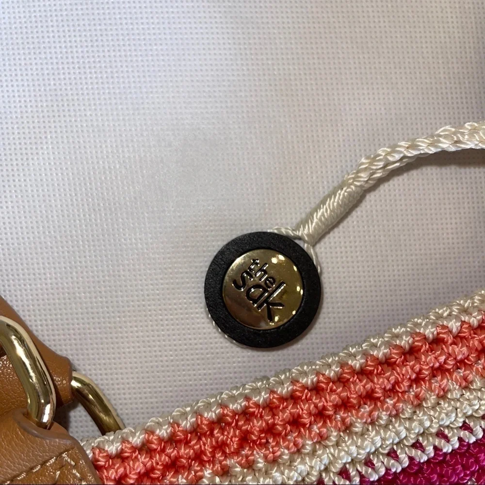 The sak crafted classics hand-Crochet carry-All riviera crochet BOHO bag - Picture 7 of 8